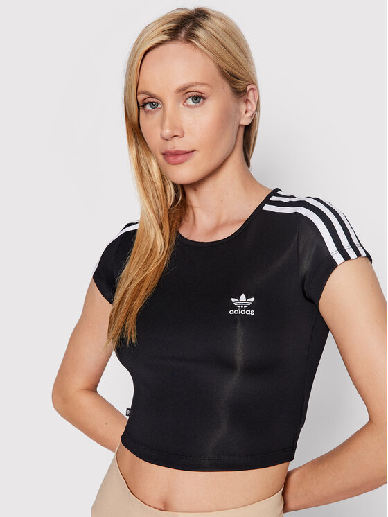 adidas adidas T-shirt adicolor Classics 3-Stripes HM4710 Crna Slim Fit