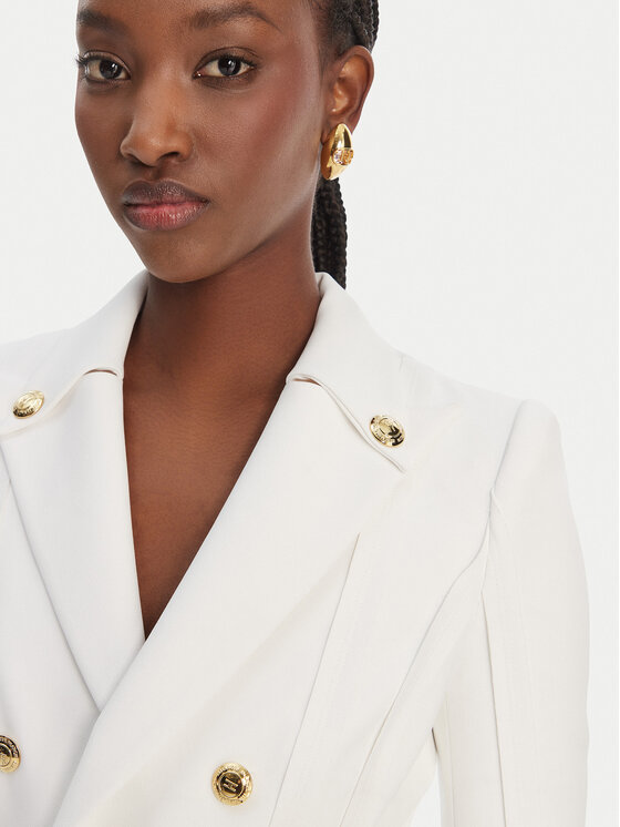 Elisabetta Franchi Elisabetta Franchi Marynarka GI-218-61E2-V780 Biały Regular Fit