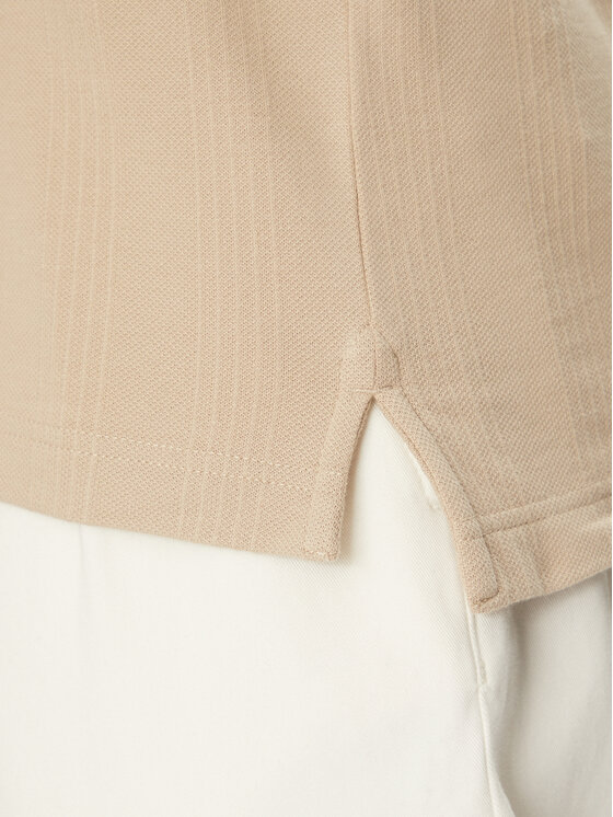 Tommy Hilfiger Tommy Hilfiger Тениска с яка и копчета Vertical MW0MW38951 Бежов Regular Fit
