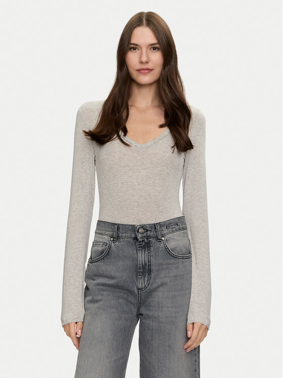 Brave Soul Brave Soul Боди LBS-149JILLGREYM Сив Regular Fit