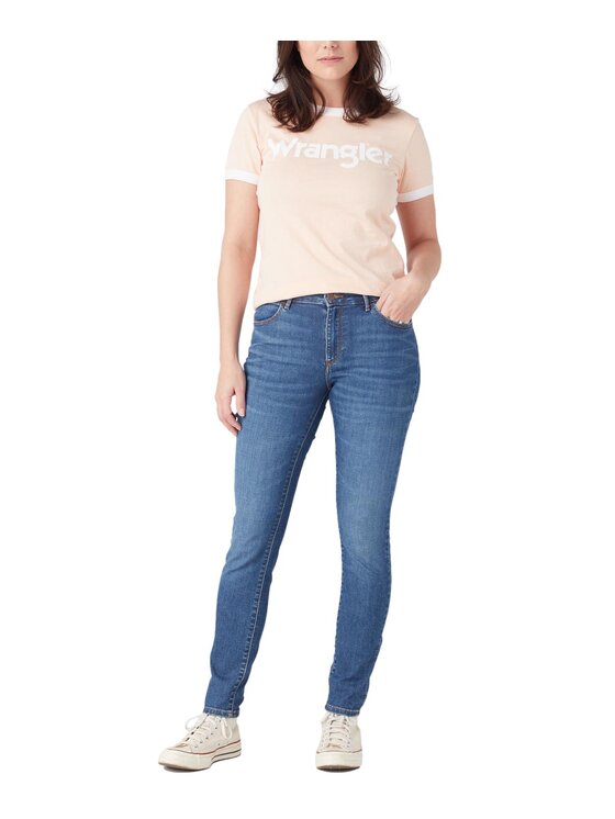Wrangler Wrangler Jeansy W28KCL43H Niebieski Skinny Fit