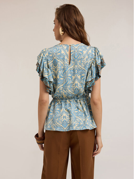 Motivi Motivi Blusa 2688W000738N0R4 Turchese Regular Fit