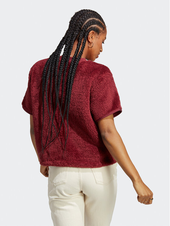 adidas adidas T-shirt Essentials+ Fluffy T-Shirt HY1710 Rosso Loose Fit