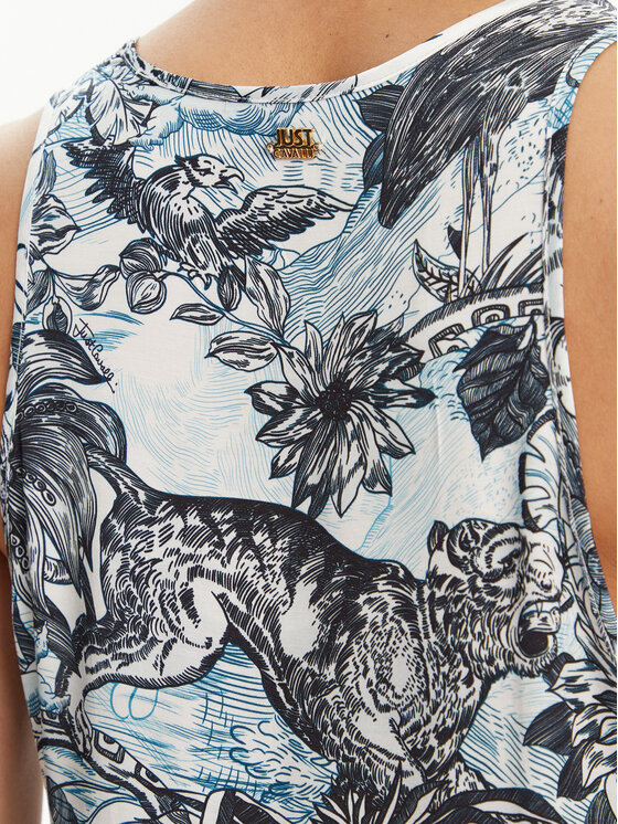 Just Cavalli Just Cavalli Top 78PAH640 Modrá Regular Fit