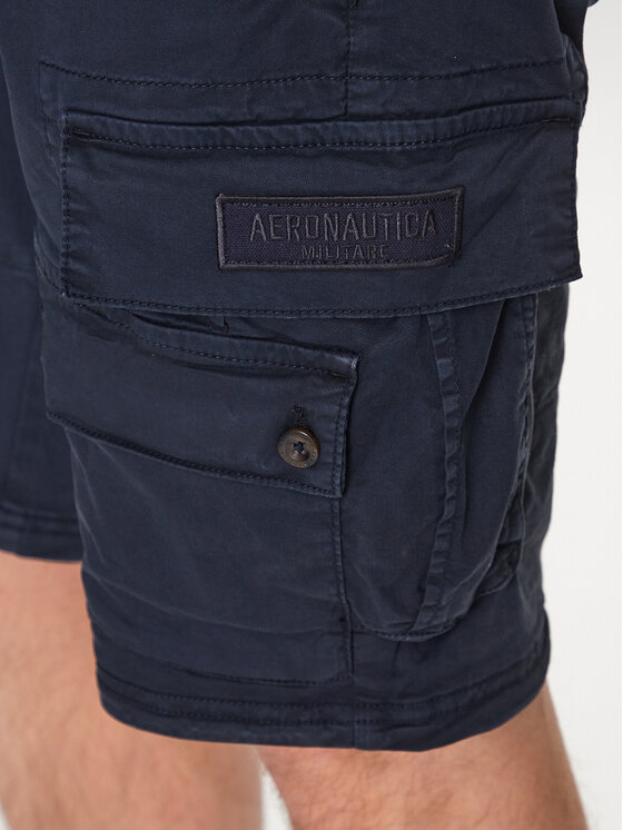 Aeronautica Militare Pantaloncini di tessuto 231BE181CT3093 Blu scuro Regular Fit Modivo