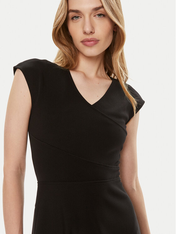 Armani Exchange Armani Exchange Koktejlové šaty 8NYA95 YJ83Z 1200 Černá Slim Fit