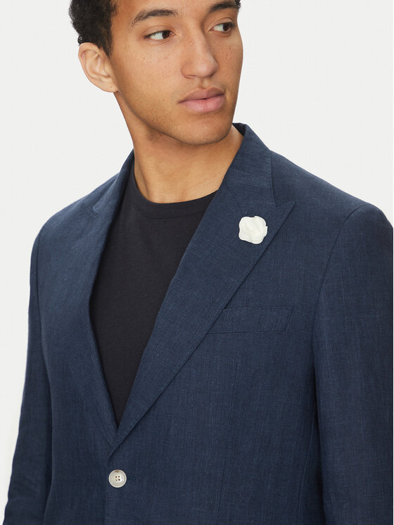 BOSS BOSS Marynarka C-Huge-Peak-252 50540516 Granatowy Slim Fit