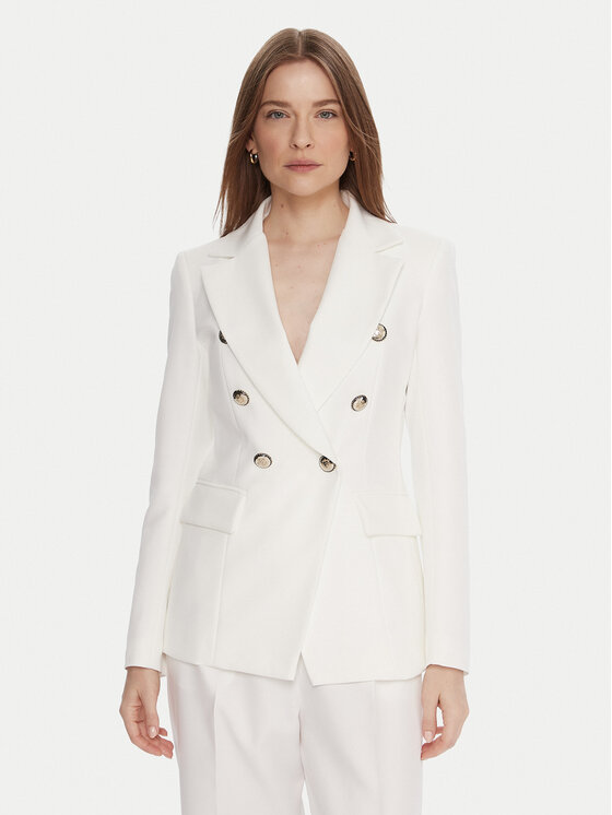 Maryley Maryley Сако 25IB139/43BC Бял Regular Fit