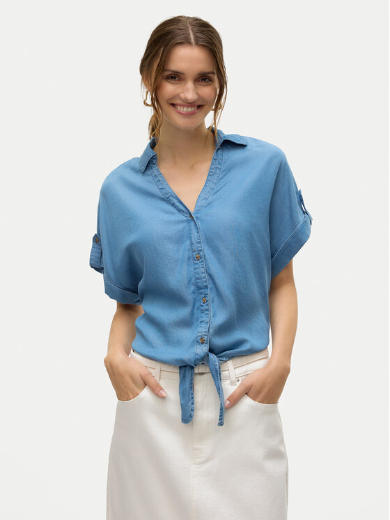 Vero Moda Košeľa Fleur 10326059 Modrá Regular Fit