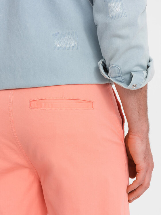 Ombre Ombre Chino kalhoty W421 Růžová Regular Fit