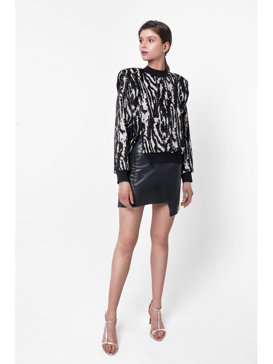 sax35th sax35th Sweter PARIS Czarny Loose Fit