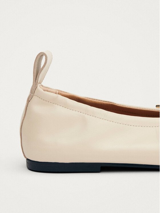 ALOHAS ALOHAS Baleriny Rosalind Cream Leather Ballet Flats Beżowy