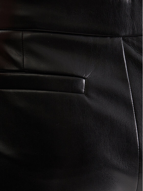 Marciano Guess Marciano Guess Pantaloni din imitație de piele 5YGB16 7363A Negru Slim Fit