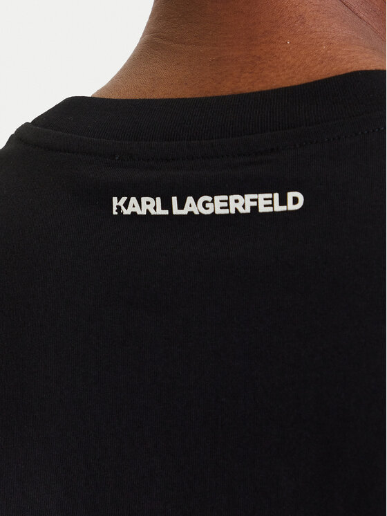 KARL LAGERFELD KARL LAGERFELD T-särk A3W17018 Must Regular Fit