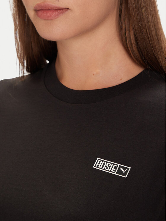 Puma Puma Тишърт PUMA X ROSÉ 633806 01 Черен Relaxed Fit