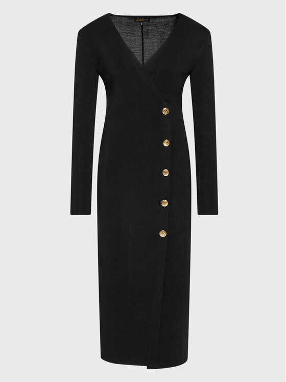 Luisa Spagnoli Luisa Spagnoli Трикотажна сукня Missy 0576983 Чорний Regular Fit
