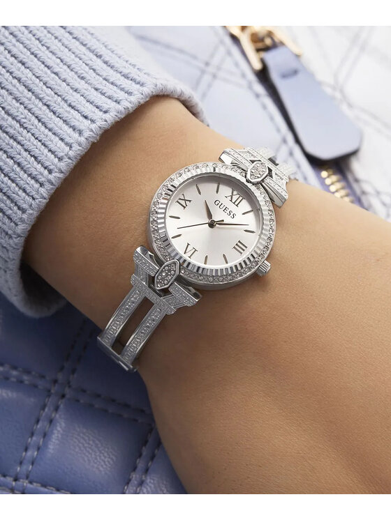 Guess Guess Hodinky GW0864L1 Stříbrná