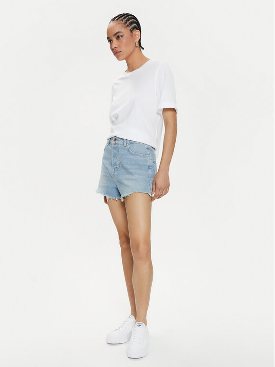 Mustang Mustang Pantaloncini di jeans Carrie 1015223 Blu Regular Fit