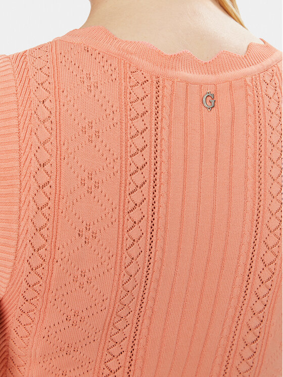 Guess Guess Vestito di maglia Es Sl Adaline W4GK11 Z2U00 Corallo Slim Fit