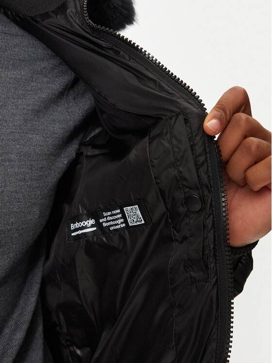 Bomboogie Bomboogie Μπουφάν πουπουλένιο JM603VTNIW3 Μαύρο Regular Fit