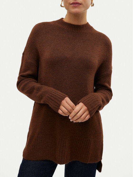 Vero Moda Vero Moda Pulover 10269229 Rjava Loose Fit