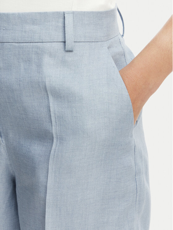 Weekend Max Mara Weekend Max Mara Bavlnené nohavice Malizia 2615131112 Svetlo modrá Regular Fit