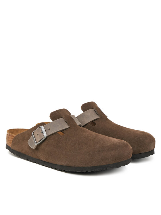 Birkenstock Birkenstock Šľapky Boston zamsz 1029210 Hnedá