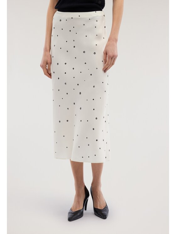 Trussardi Trussardi Spódnica midi 1190A100681N0PA Biały Flared Fit