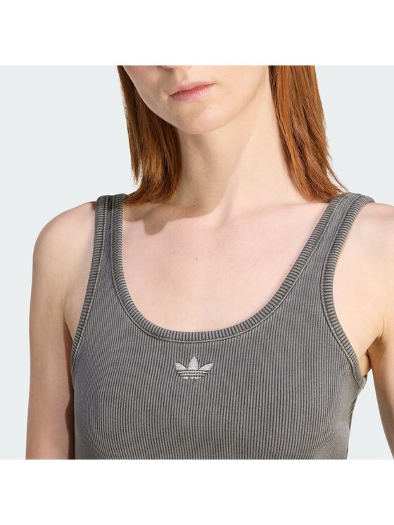 adidas adidas Top essentials linear tank Czarny Slim Fit