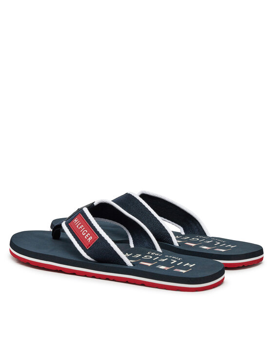 Tommy Hilfiger Tommy Hilfiger Infradito Patch Hilfiger Beach Sandal FM0FM05435 Blu scuro