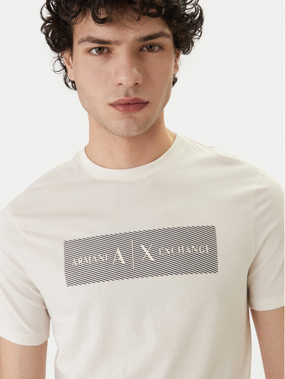 Armani Exchange Armani Exchange Tričko XM002472 AF10356 U1074 Écru Slim Fit