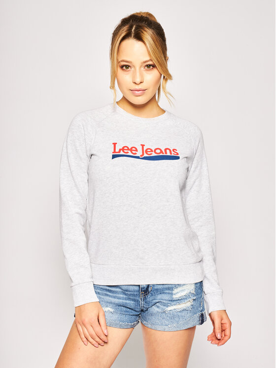 Lee Lee Felpa Crew L53KBR03 112112371 Grigio Regular Fit