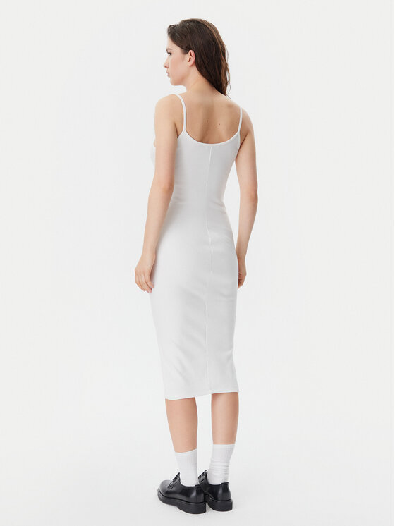 Tommy Jeans Tommy Jeans Rochie de vară Script DW0DW20330 Bej Slim Fit