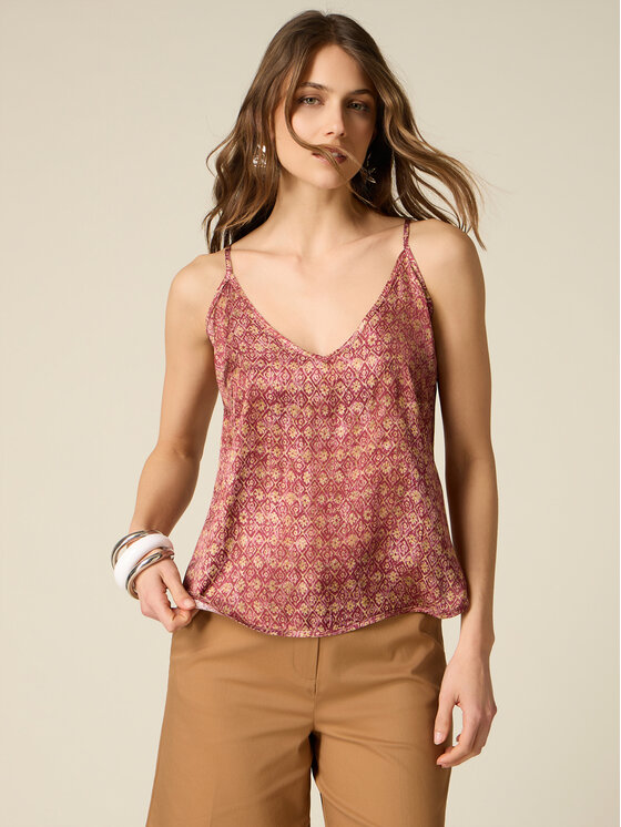 Oltre Oltre Bluzka 2080J000860N0Z6 Różowy Regular Fit