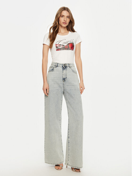 Guess Guess T-krekls W5RI03 J1314 Balts Regular Fit