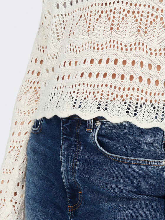 JDY JDY Светр Sun Lay 15287384 Écru Regular Fit