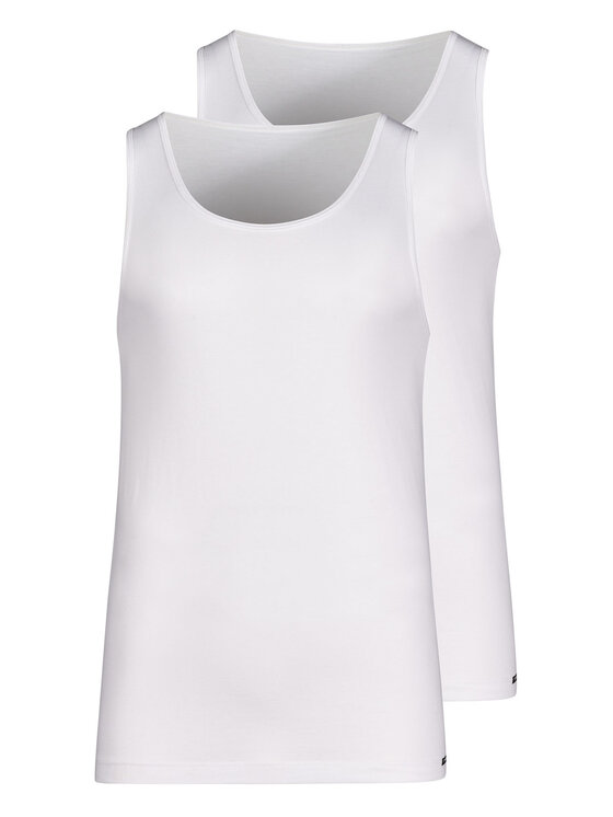 Skiny Skiny Komplet 2 tank topów 80806 Biały Slim Fit
