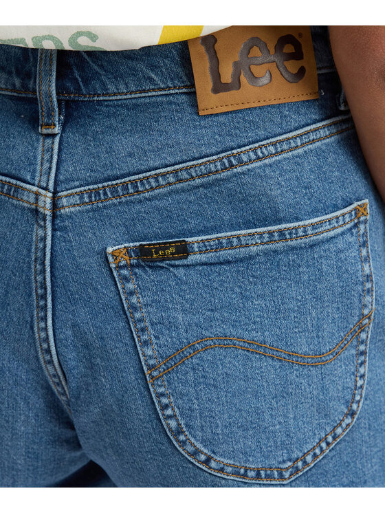 Lee Lee Szorty jeansowe 112376614 Niebieski Regular Fit
