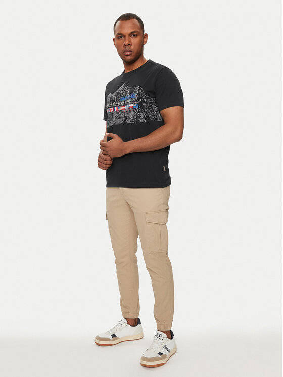Napapijri Napapijri T-krekls S-Turin NP0A4HQG Melns Regular Fit