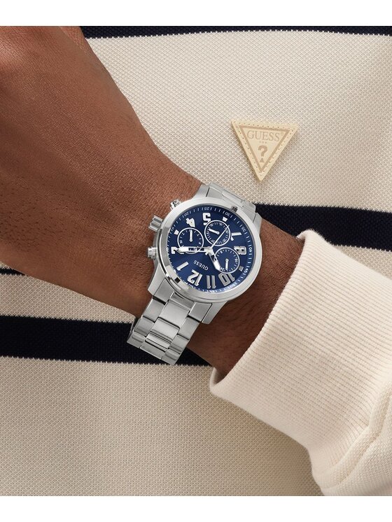 Guess Guess Zegarek GW1006G1 Srebrny