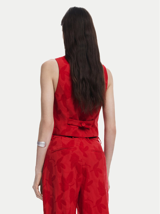 Desigual Desigual Vestă elegantă Portland 25SWEW24 Roșu Regular Fit