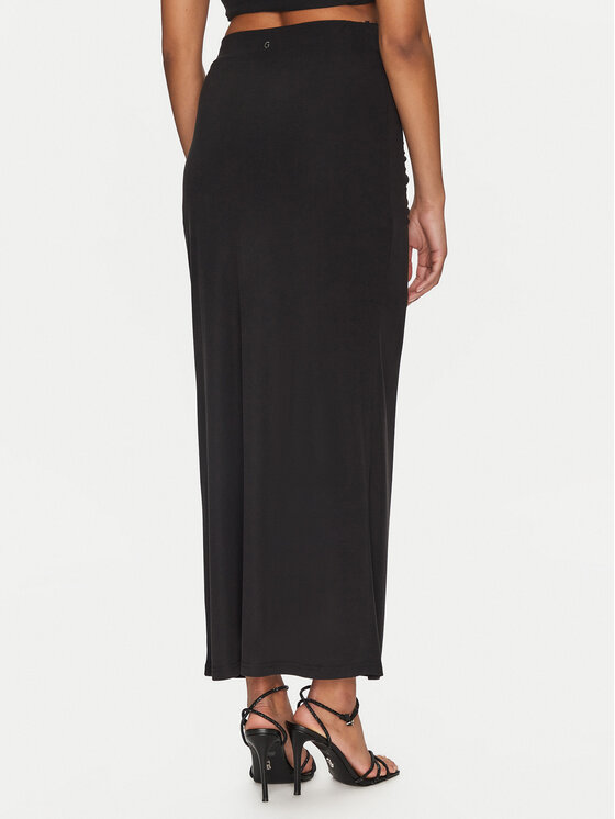 Guess Guess Midi suknja W5GD0E KAQL2 Crna Regular Fit