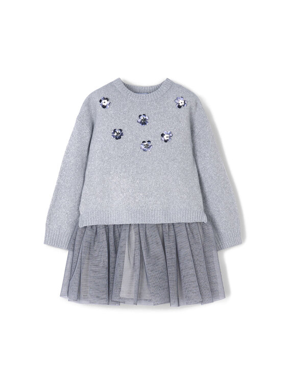 Mayoral Mayoral Rochie tricotată 4918 Gri Regular Fit