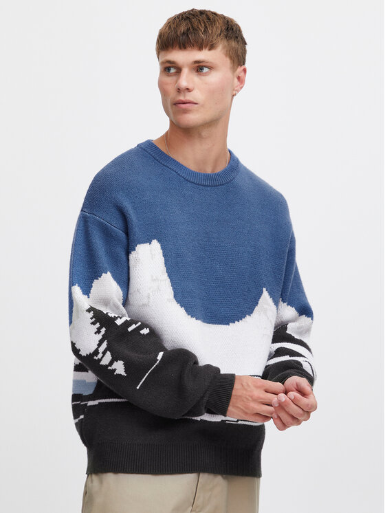 Solid Solid Pullover 21108047 Blau Regular Fit