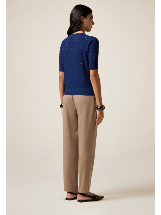 Oltre Oltre Maglione M494J005255N034 Blu Regular Fit