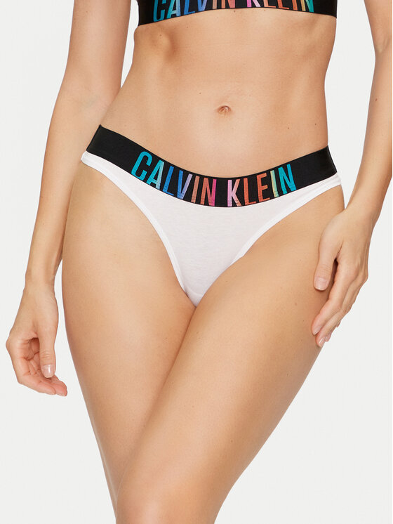 Calvin Klein Underwear Stringi 000QF7833E Balts