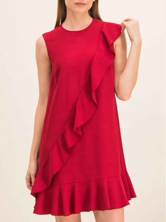 Red Valentino Red Valentino Kokteilinė suknelė TR3VAL10 Bordinė Regular Fit