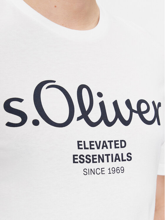 s.Oliver s.Oliver T-krekls 2139909 Balts Regular Fit