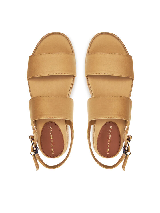 Tommy Hilfiger Tommy Hilfiger Espadryle Mid Wedge Sandal FW0FW07885 Beżowy