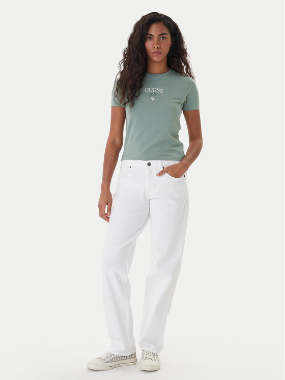 Guess Jeans Guess Jeans Jeansy W5YA0I D0131 Biały Boyfriend Fit